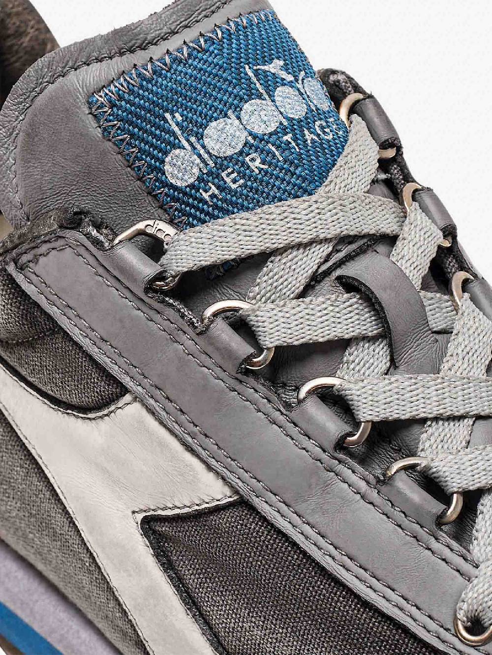 DIADORA Sneakers EQUIPE H DIRTY STONE WASH EVO 201.174736_ Uomo Pelle Grigio