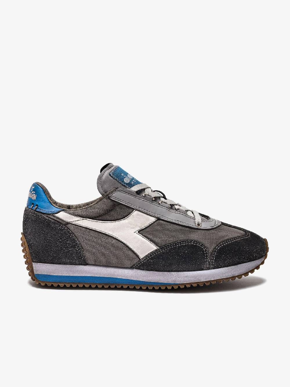 DIADORA Sneakers EQUIPE H DIRTY STONE WASH EVO 201.174736_ uomo pelle grigio