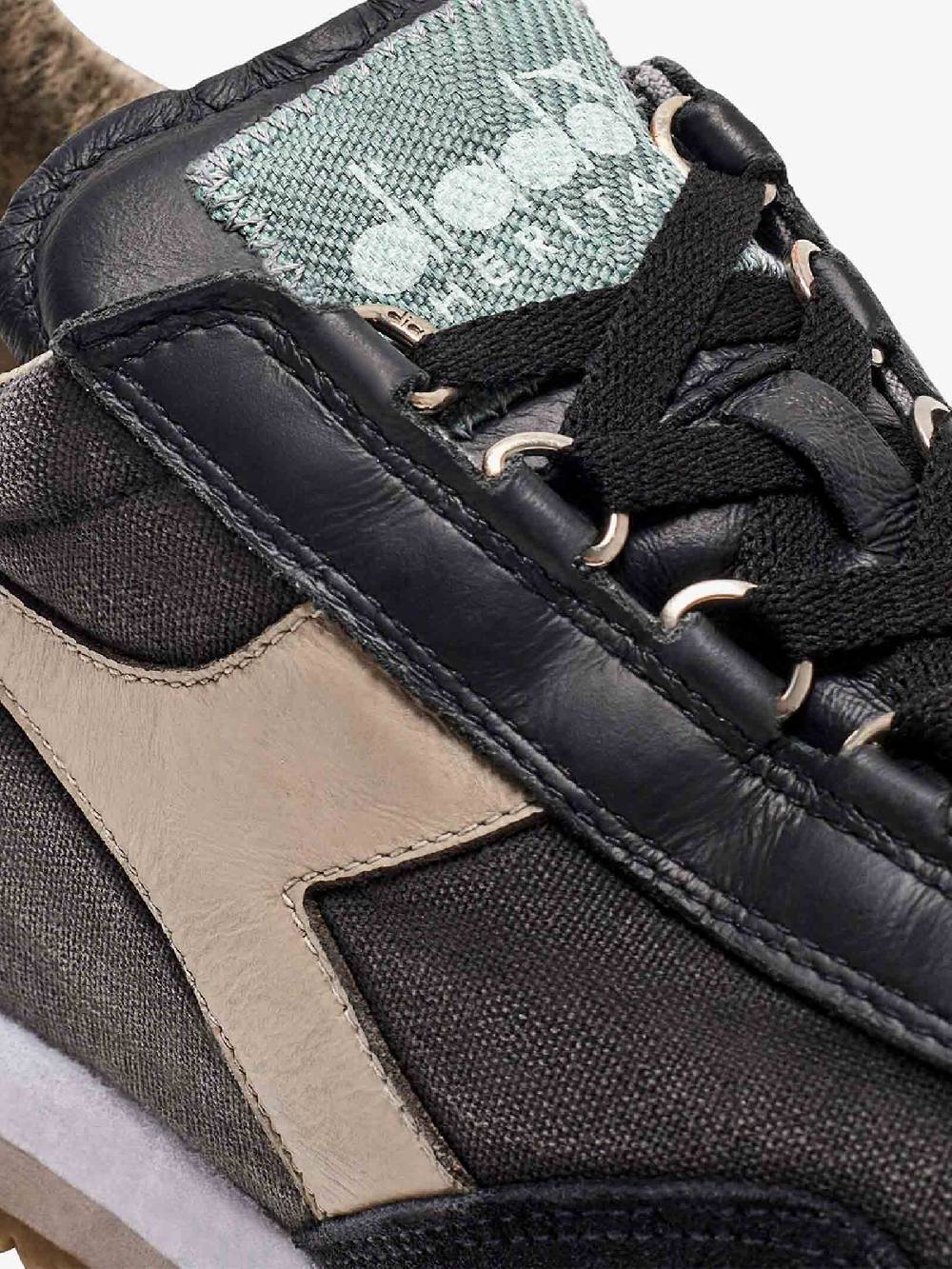 DIADORA Sneakers EQUIPE H DIRTY STONE WASH EVO 201.174736_ Uomo Pelle Nero