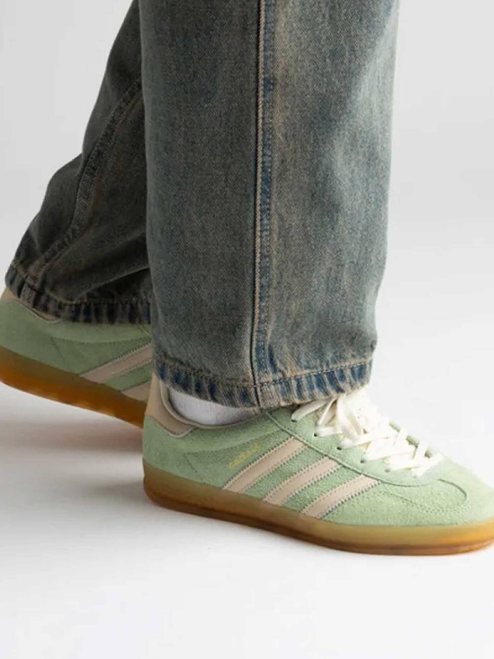 ADIDAS Sneakers Gazelle Indoor IE2948 Unisex In Pelle Morbida Verde