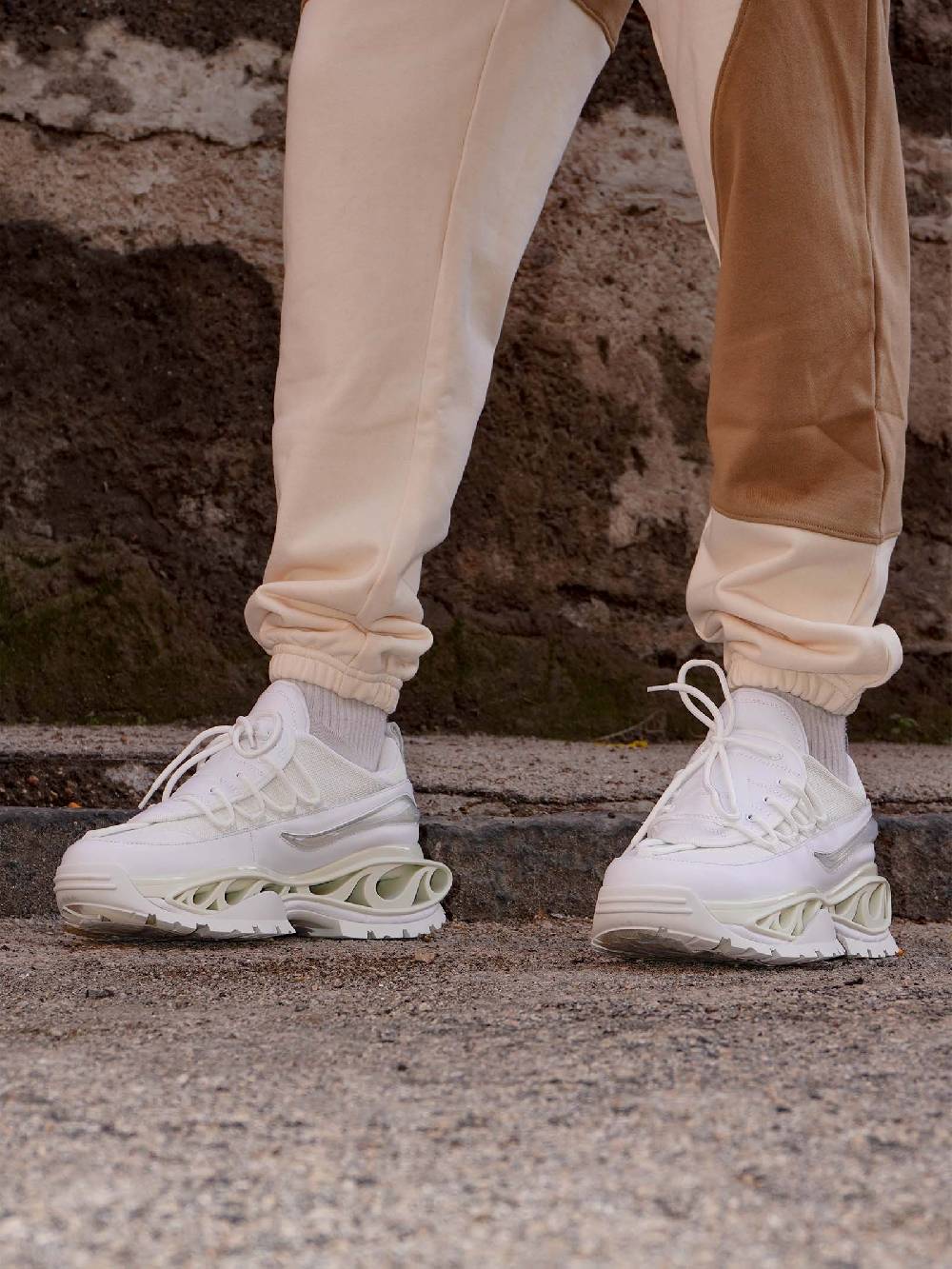 ACUPUNCTURE Sneakers Ginger Lion Uomo In Pelle Bianco Caldo