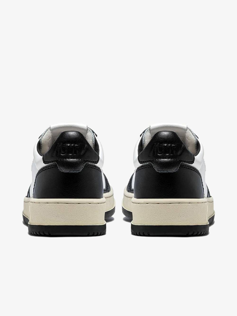 AUTRY Sneakers Medalist Low Donna In Pelle Bicolore Bianco/nera