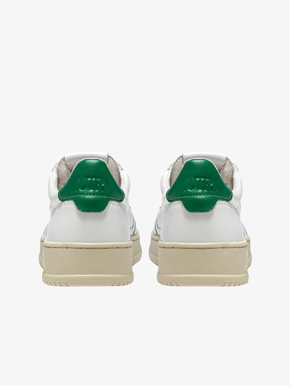 AUTRY Sneakers Medalist Low Uomo In Pelle Bianco/verde