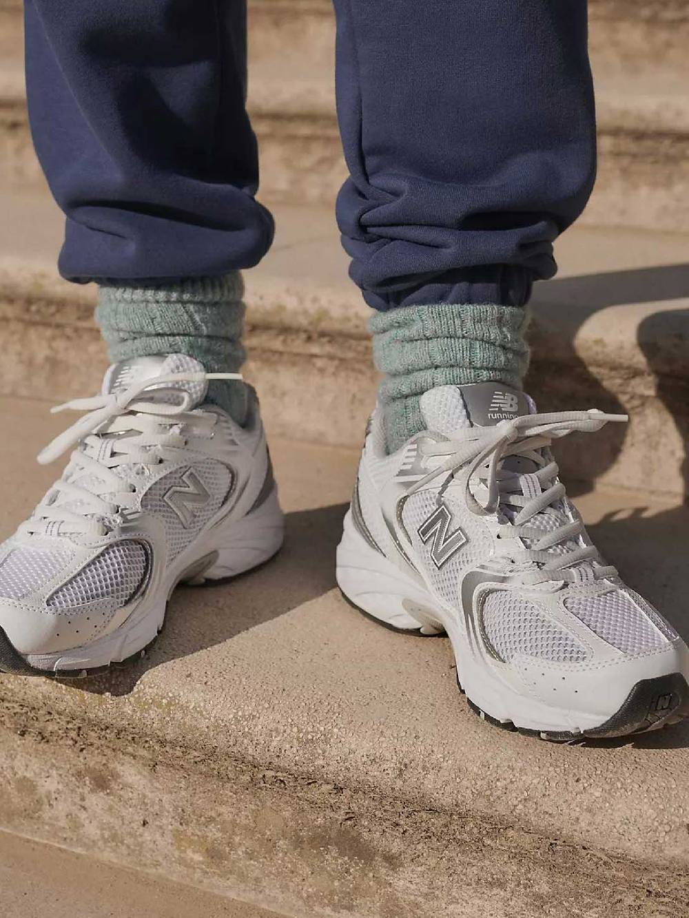 NEW BALANCE Sneakers MR530EMA Uomo In Tessuto Bianco/argento Metallizzato