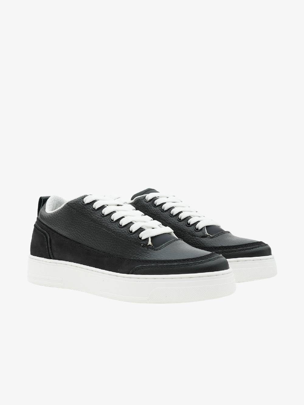 ANDREWE Sneakers MS300 Uomo In Pelle Bottalata Nera