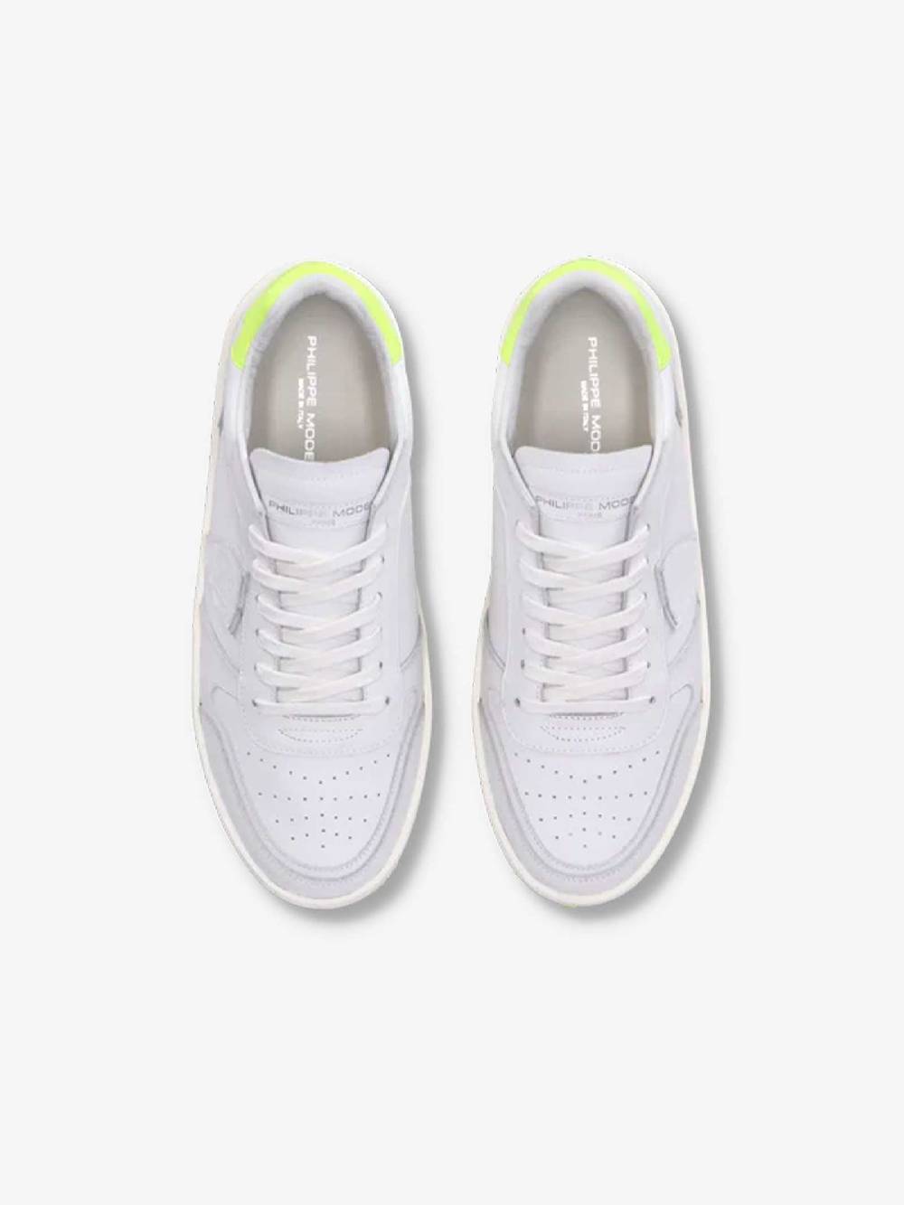 PHILIPPE MODEL Sneakers Nice Low VNLU Uomo Pelle Bianco