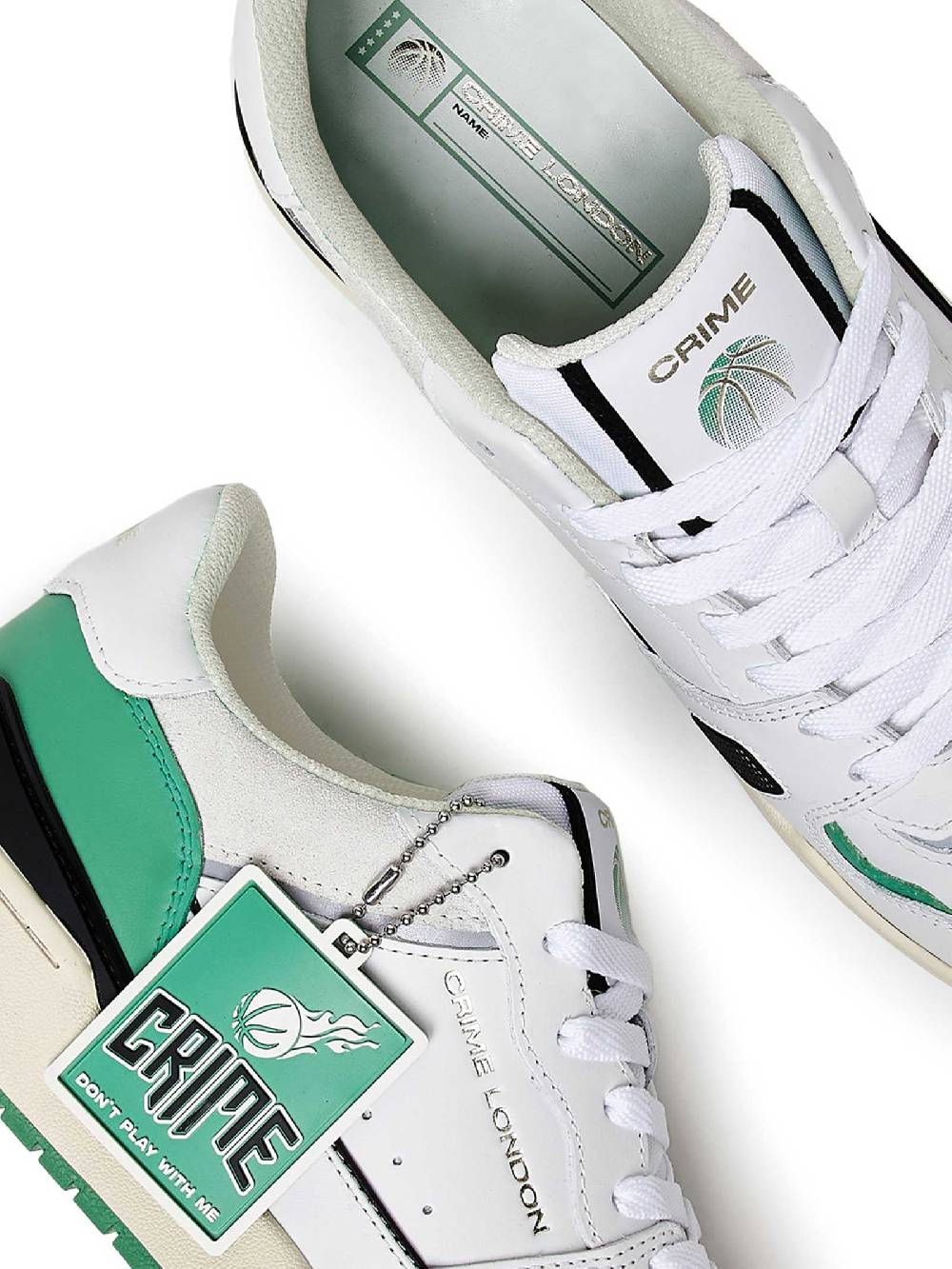 CRIME LONDON Sneakers OffCourt 17300PP6 Uomo In Pelle Verde