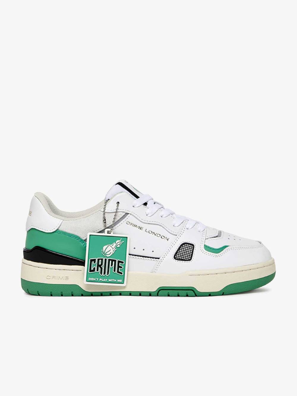 CRIME LONDON Sneakers OffCourt 17300PP6 uomo in pelle verde