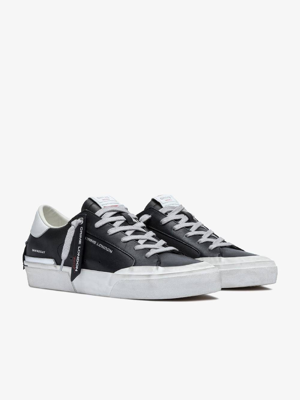 CRIME LONDON Sneakers Recut 17050PP6 Uomo In Pelle Nero