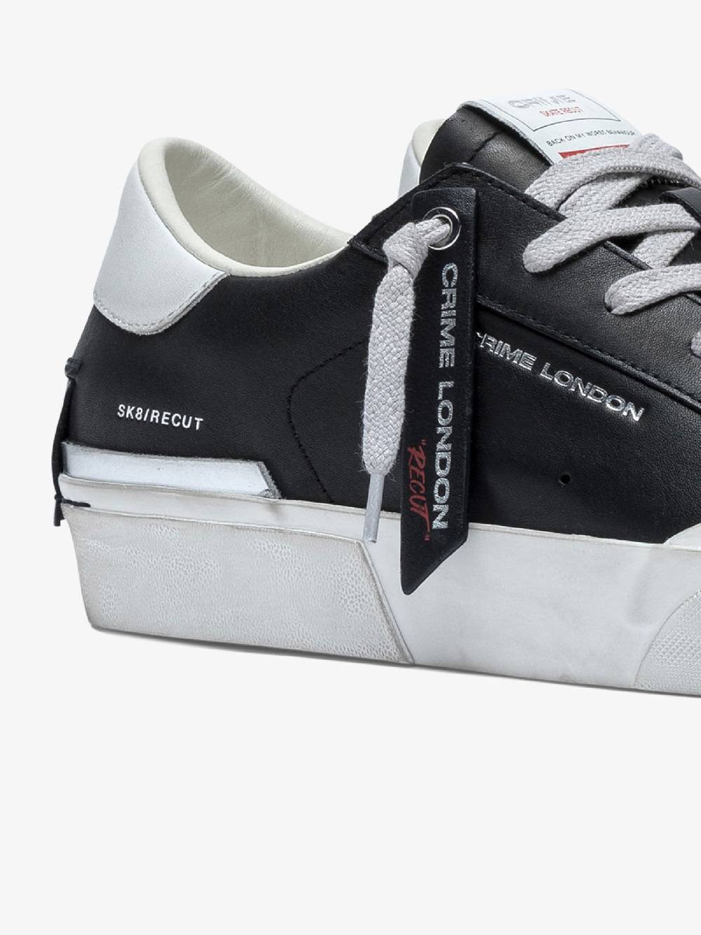 CRIME LONDON Sneakers Recut 17050PP6 Uomo In Pelle Nero