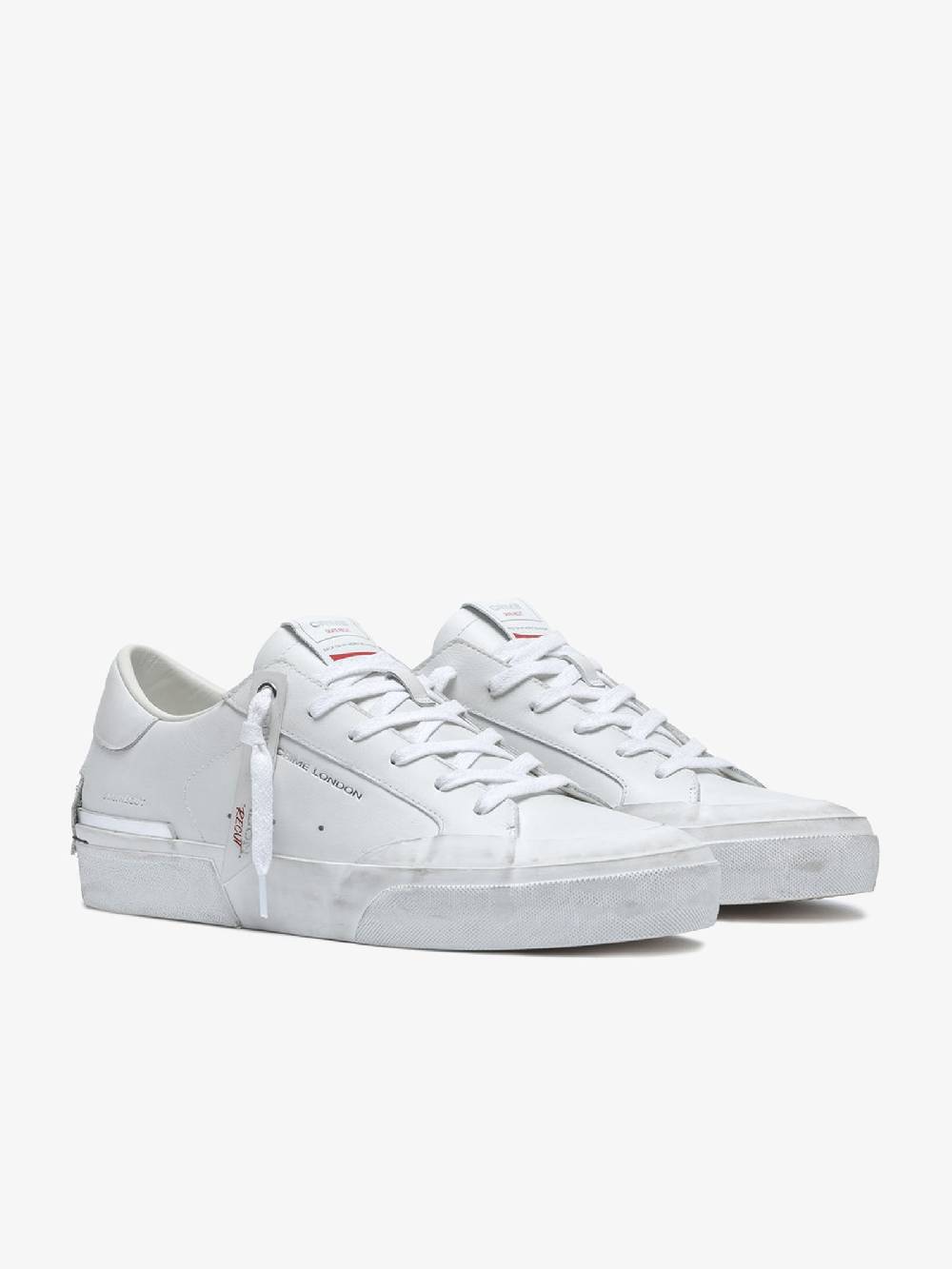 CRIME LONDON Sneakers Recut 17051PP6 Uomo In Pelle Bianco