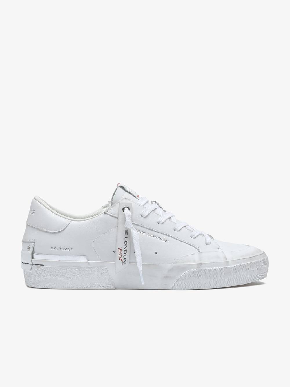 CRIME LONDON Sneakers Recut 17051PP6 uomo in pelle bianco