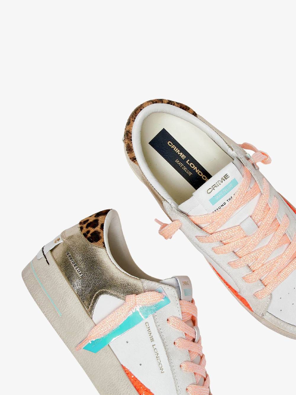 CRIME LONDON Sneakers SK8 Deluxe 27101PP6 Donna Pelle Bianco