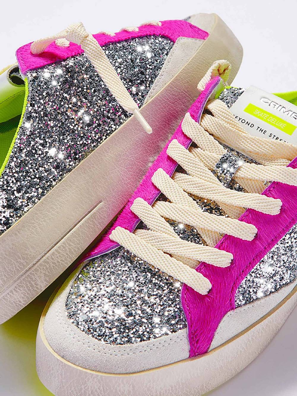 CRIME LONDON Sneakers Sk8Deluxe 27171PP6 Donna In Pelle Multicolore