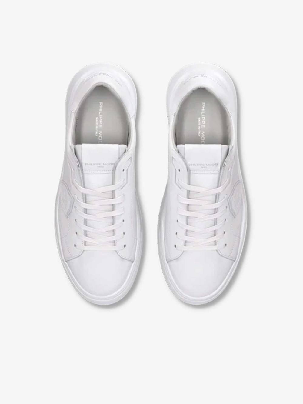 PHILIPPE MODEL Sneakers Temple Low BTLU Uomo In Pelle Bianco