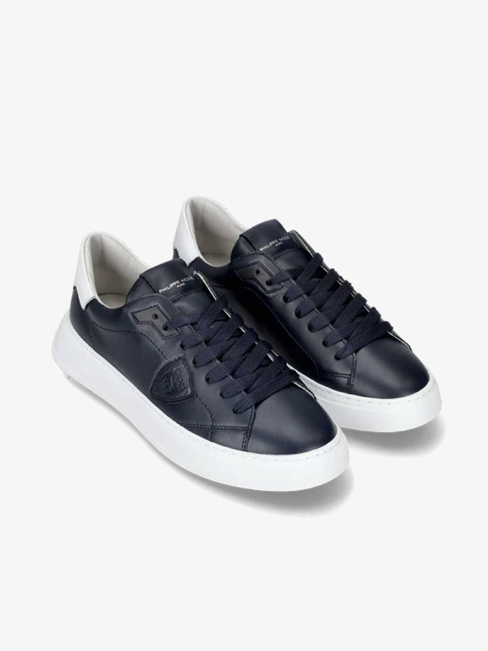 PHILIPPE MODEL Sneakers Temple Low BTLU Uomo Pelle Blu