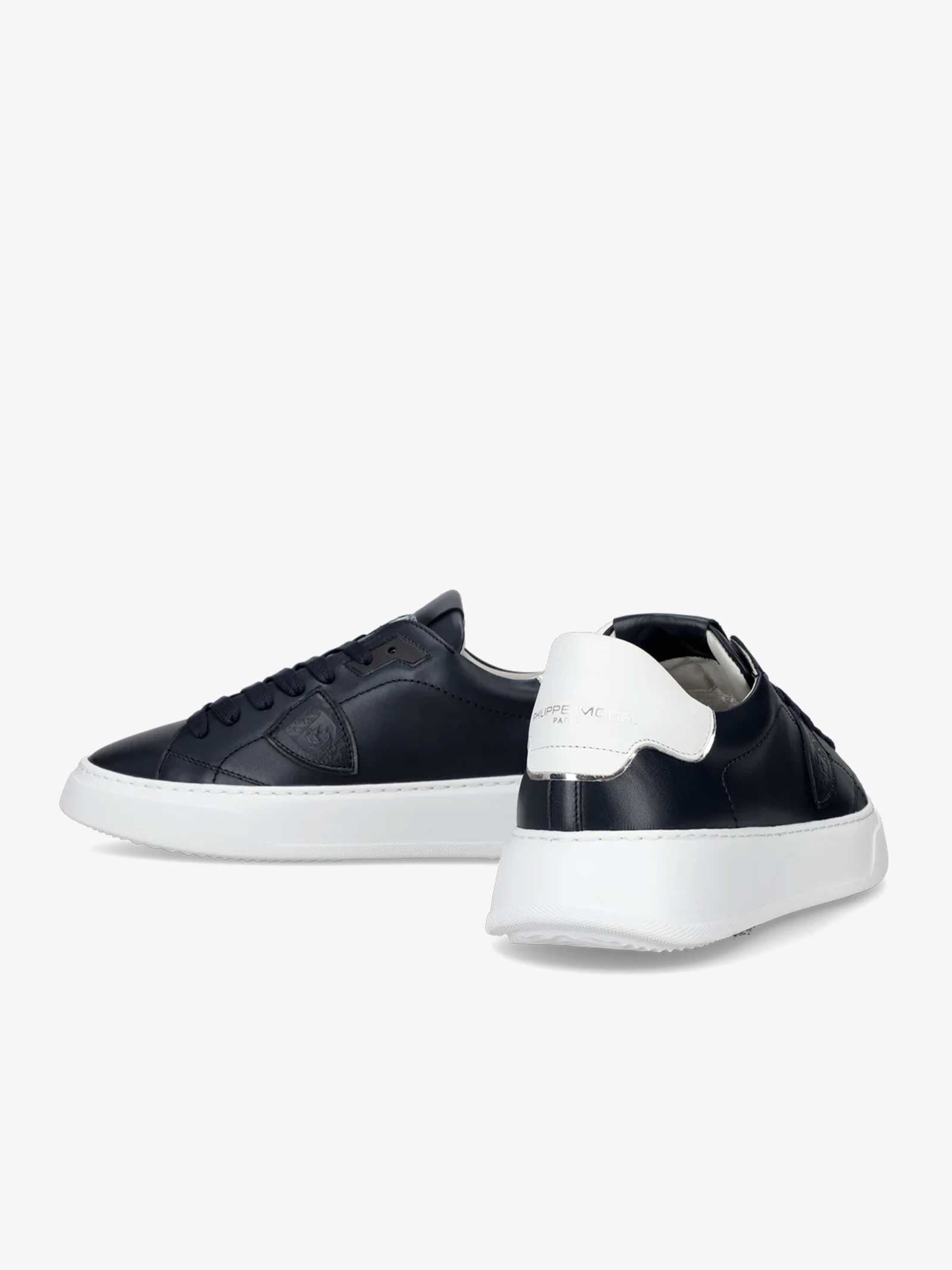 PHILIPPE MODEL Sneakers Temple Low BTLU Uomo Pelle Blu