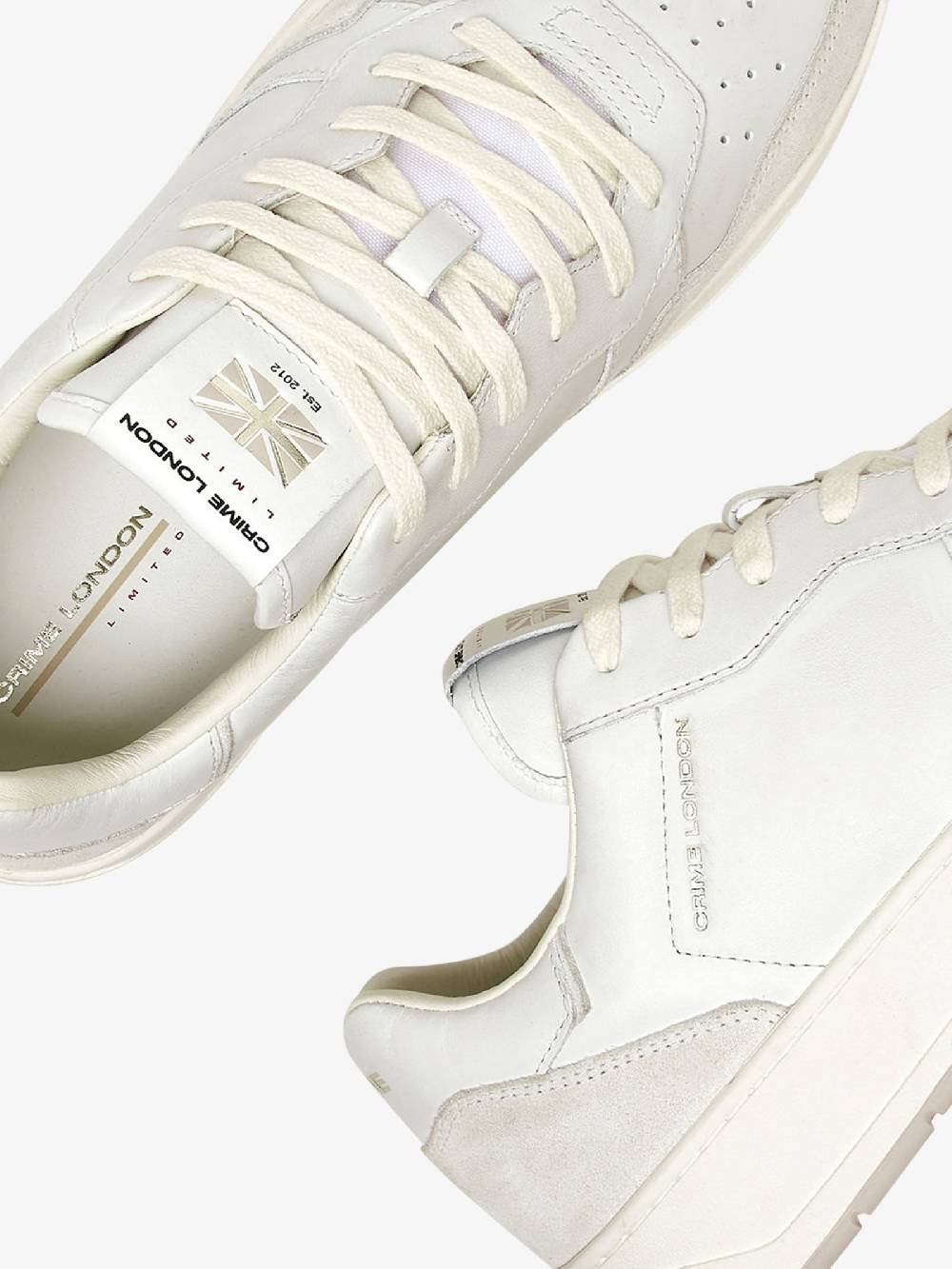CRIME LONDON Sneakers Timeless 17200PP6 Uomo In Pelle Bianco