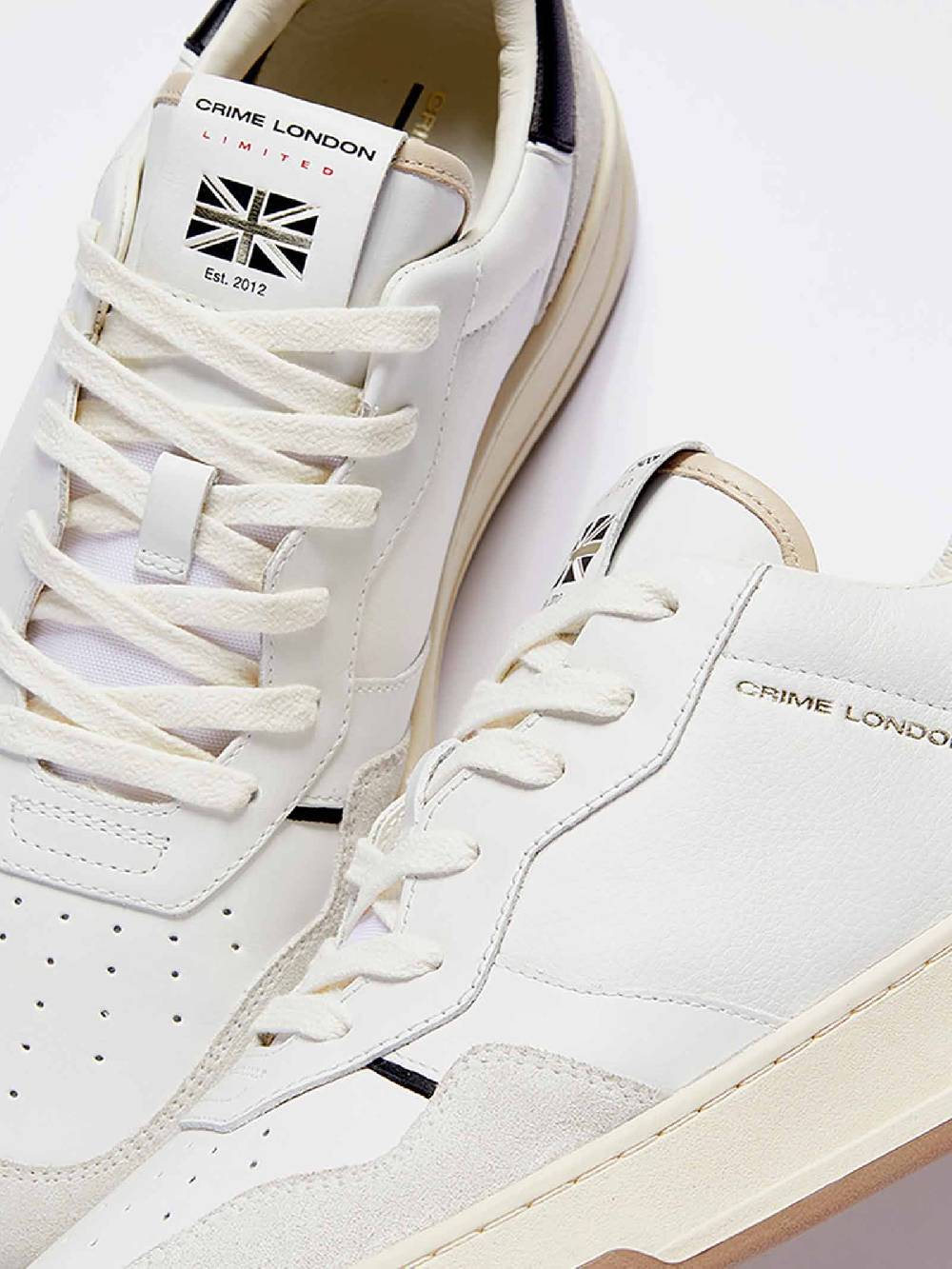 CRIME LONDON Sneakers Timeless 17201PP6 Uomo In Pelle Bianco