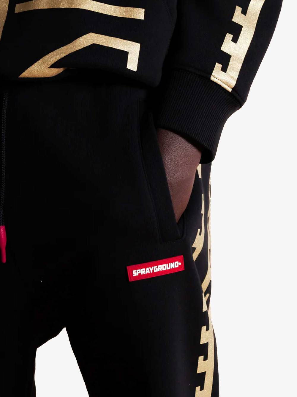 SPRAYGROUND Joggers Golden A.I Uomo In Cotone Nero