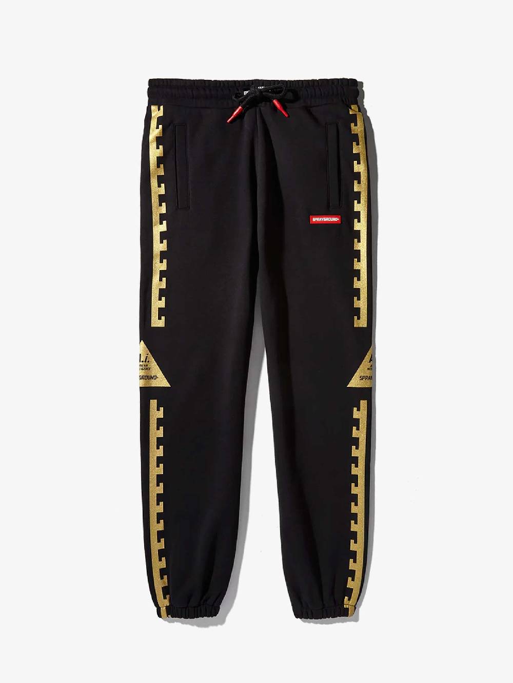 SPRAYGROUND Joggers Golden A.I uomo in cotone nero