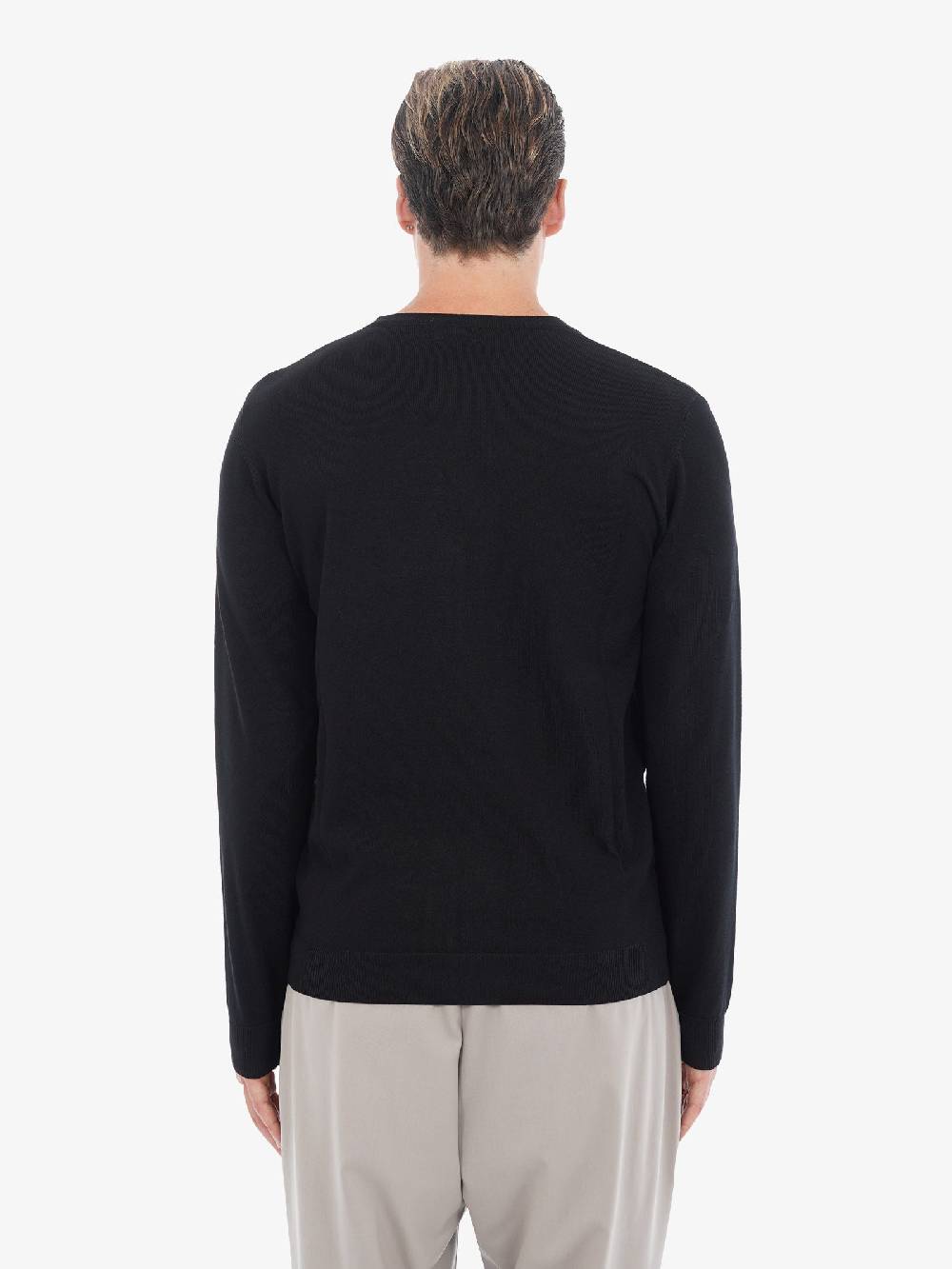 SSEINSE Cardigan 2504SS In Misto Viscosa Uomo Nero