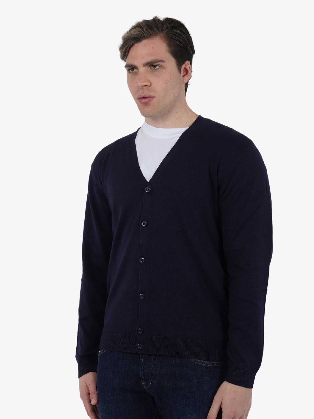 SSEINSE Cardigan ME2659SS Uomo Cotone Blu