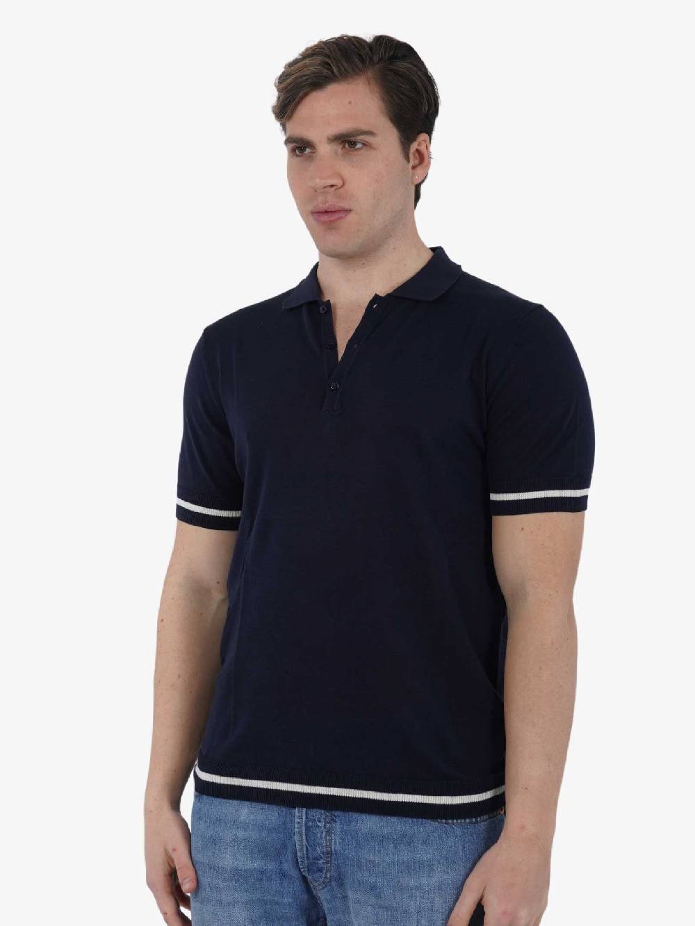 SSEINSE Polo Maglia M/M ME2715SS Uomo Cotone Blu