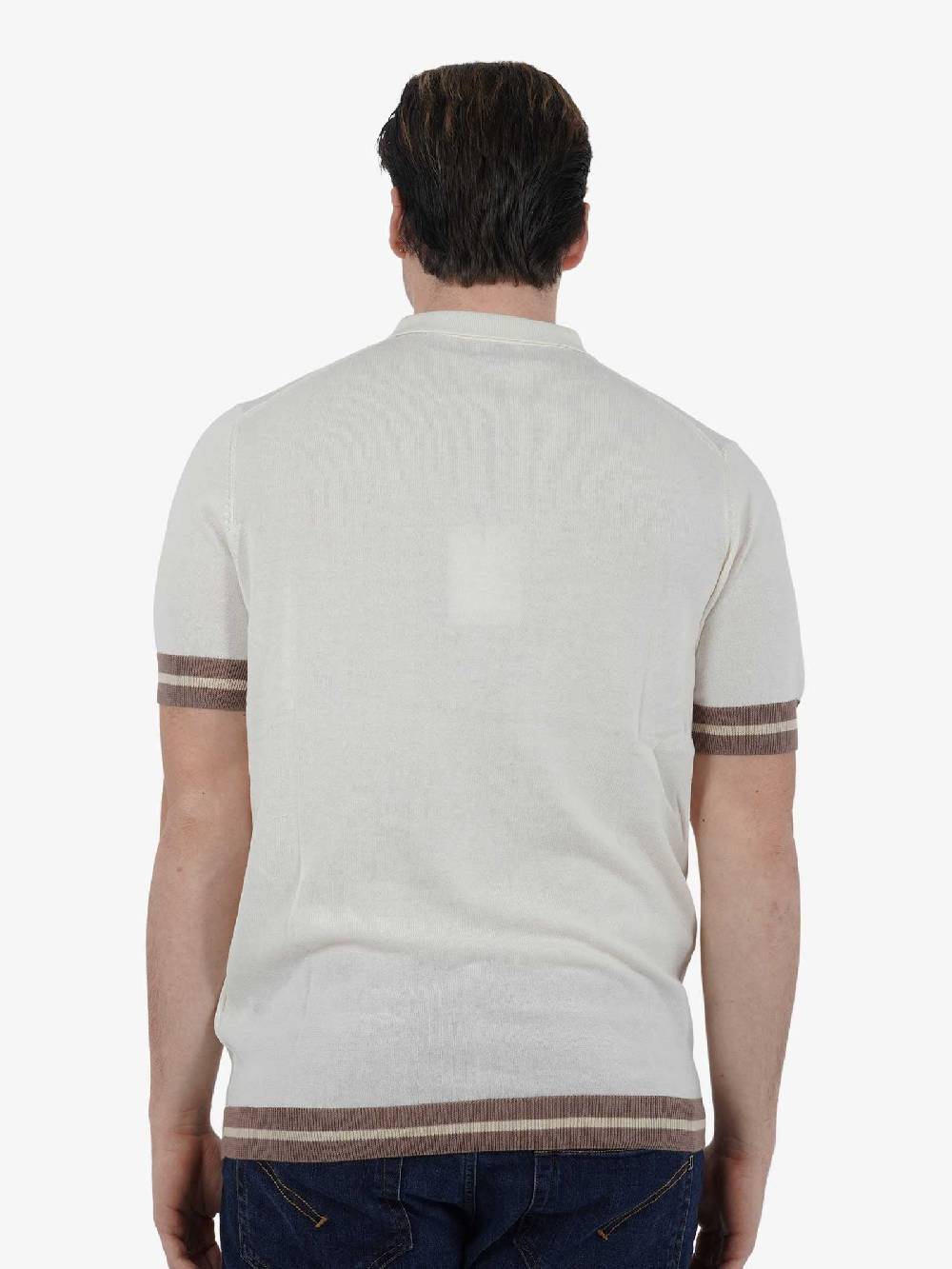 SSEINSE Polo Maglia M/M ME2715SS Uomo Cotone Panna