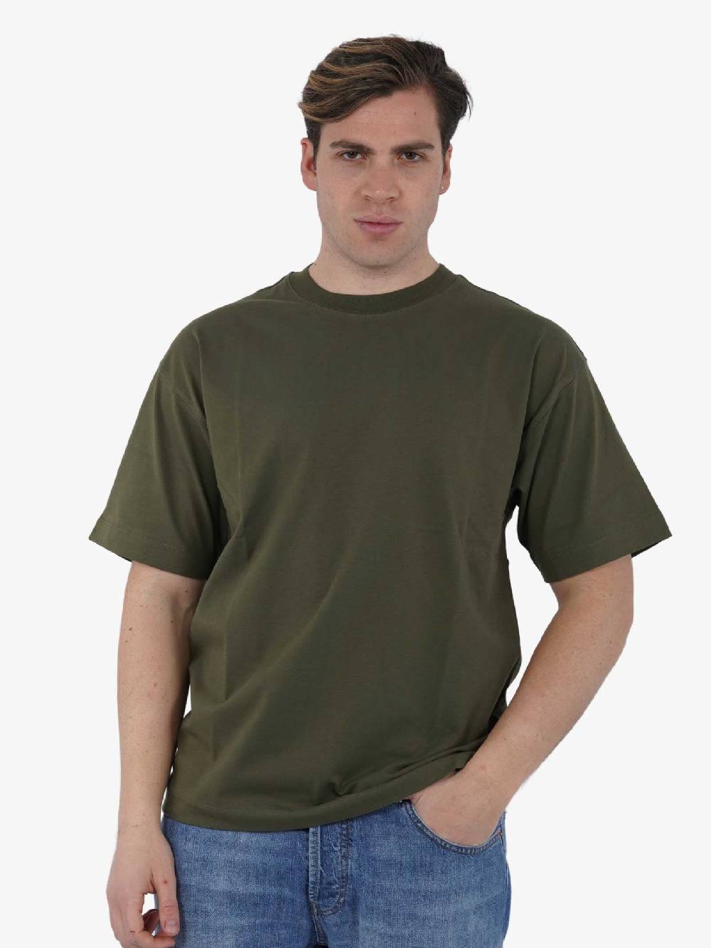 SSEINSE T-shirt M/M TE2656SS uomo cotone militare