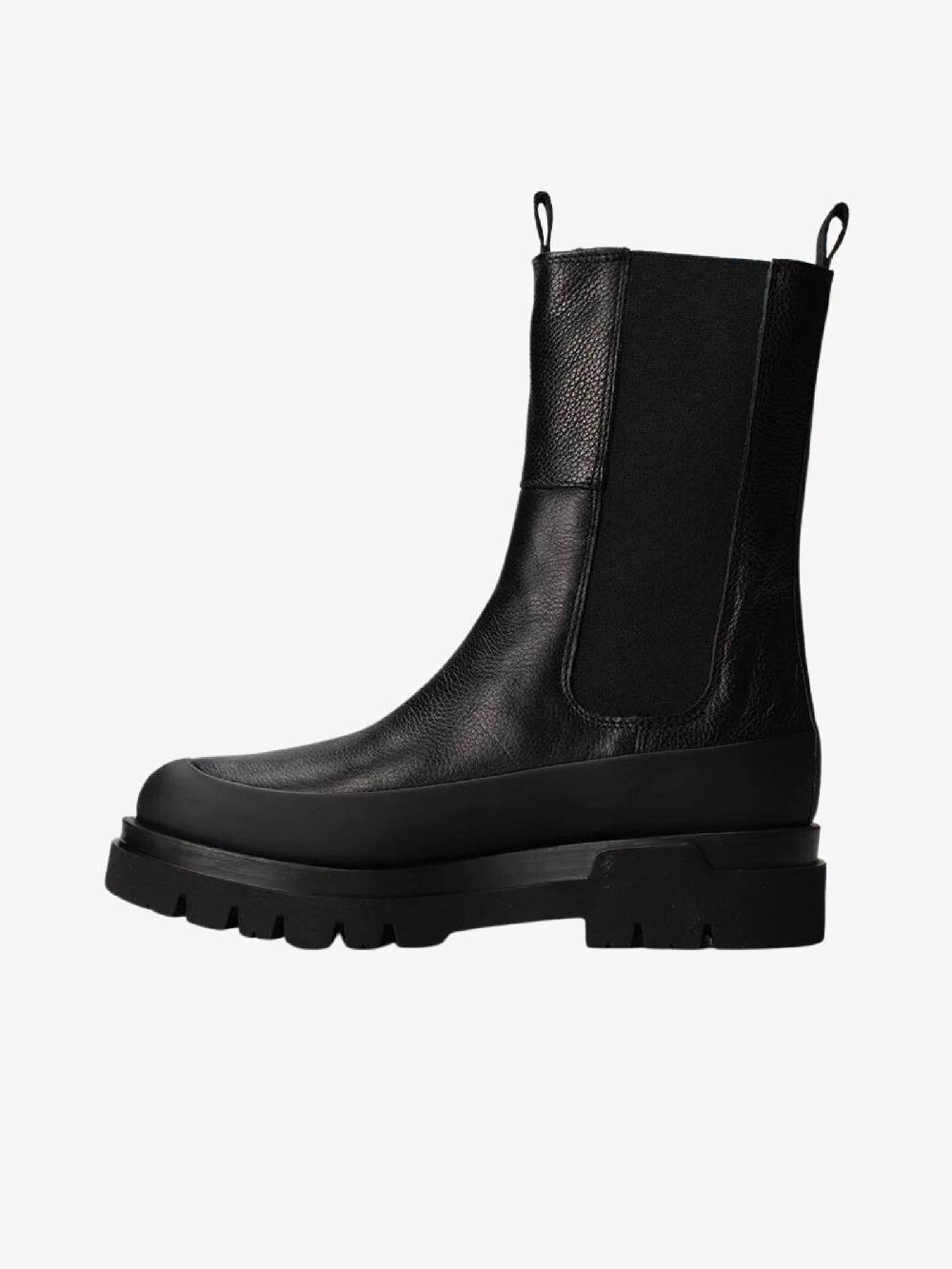 CARMENS Stivaletti Bowie Shell Donna In Pelle Bottolato Nero