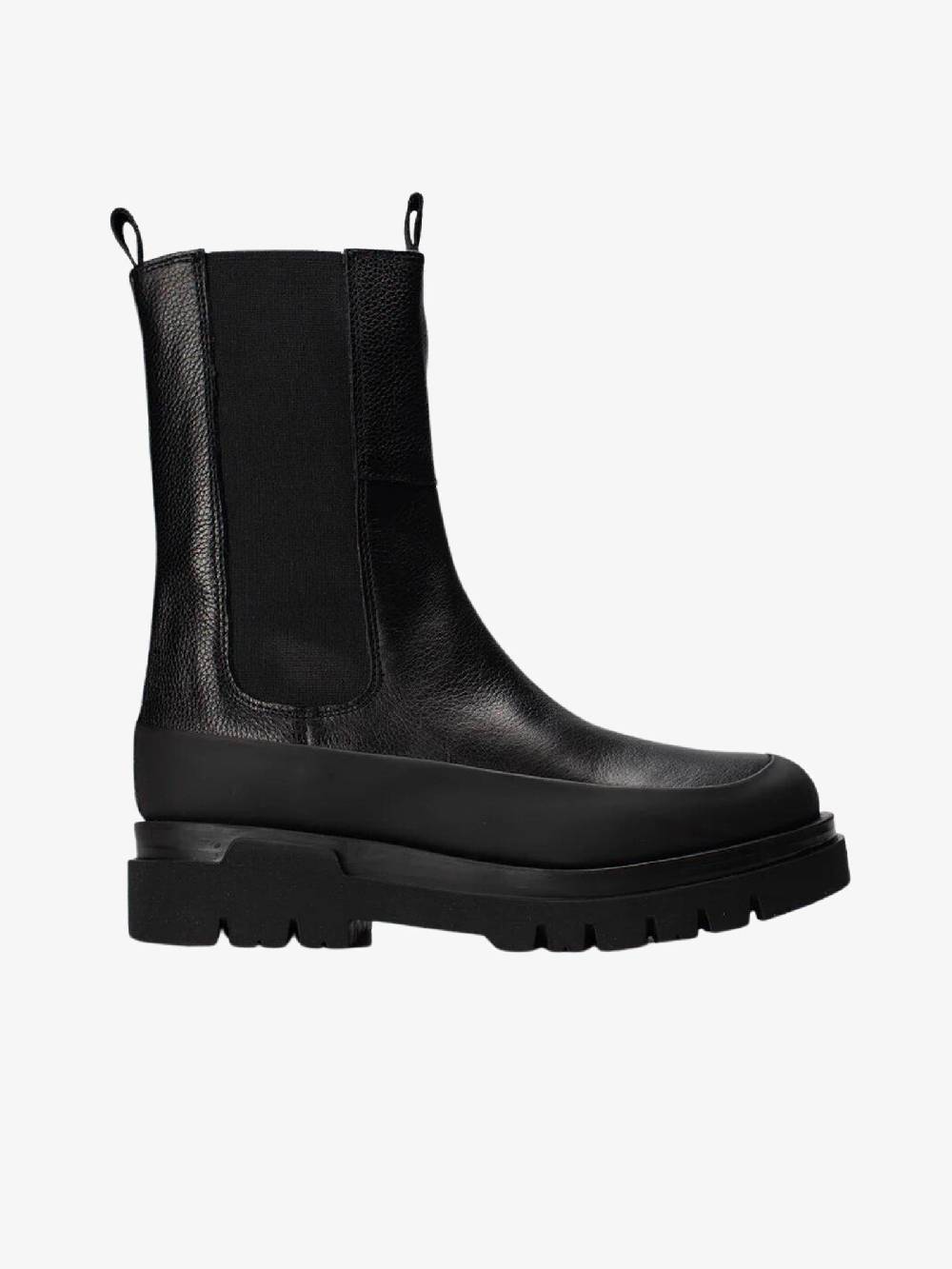 CARMENS Stivaletti Bowie Shell donna in pelle bottolato nero