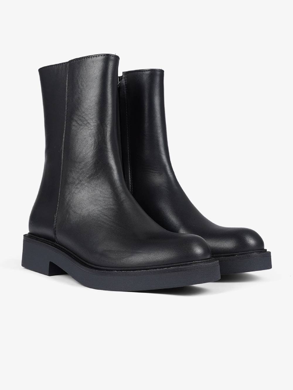 GIANLUCA GIORDANO Stivaletti F058-552 Donna In Pelle Di Vitello Nero