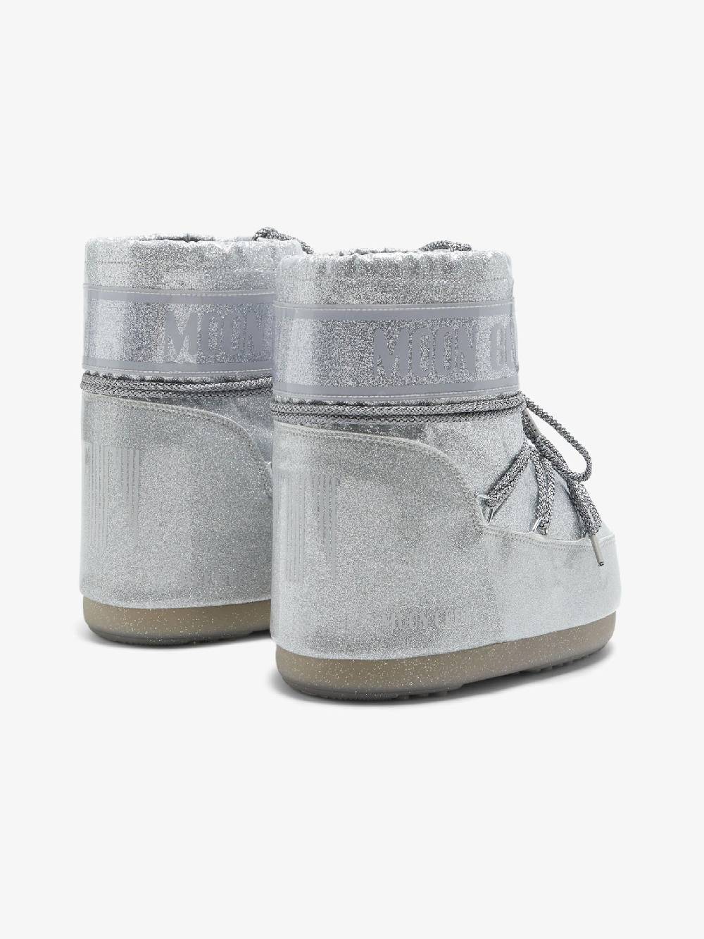 MOON BOOT Stivaletti Icon Low Glitter Donna 002 Argento