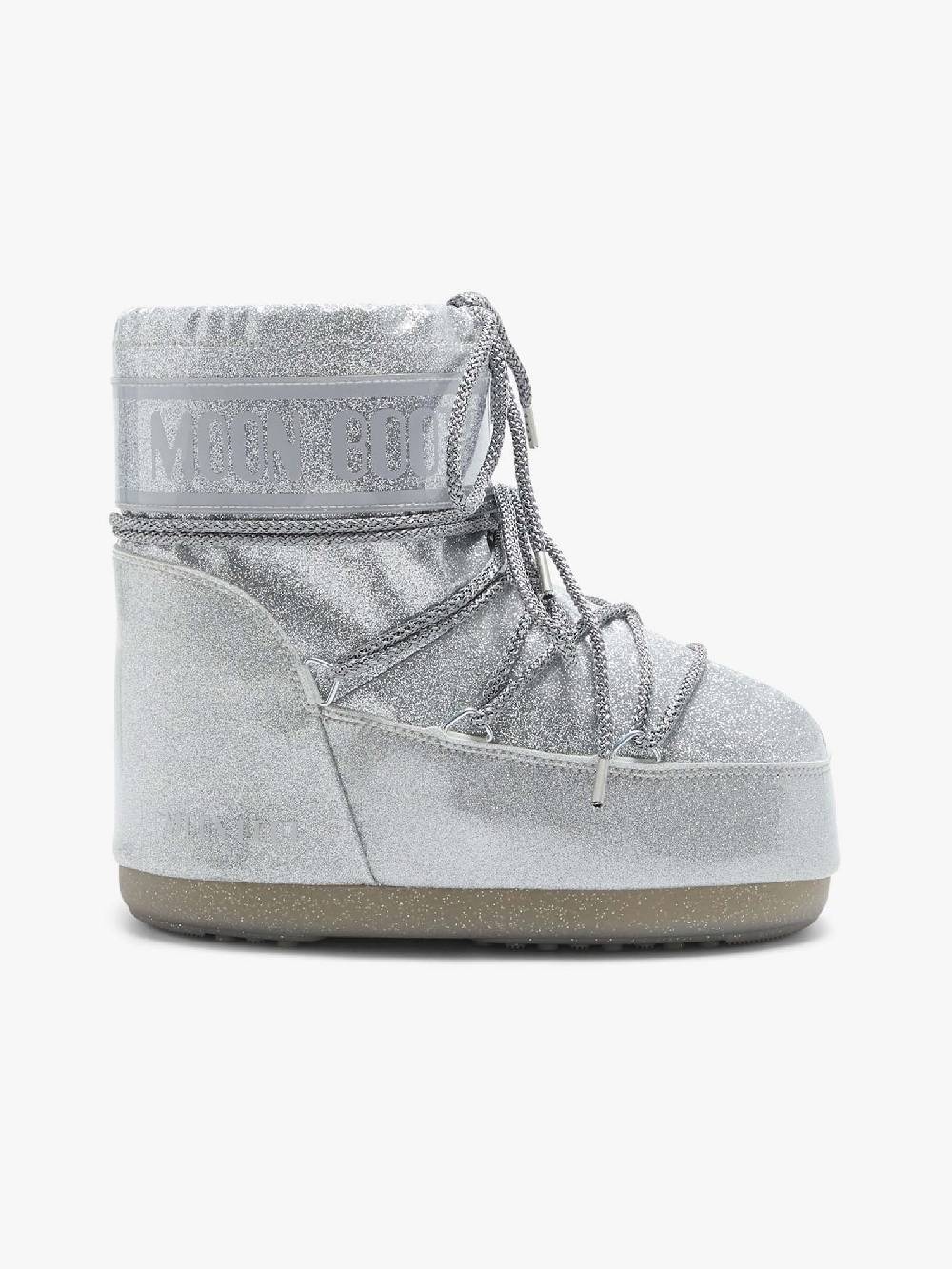 MOON BOOT Stivaletti Icon Low Glitter Donna 002 Argento