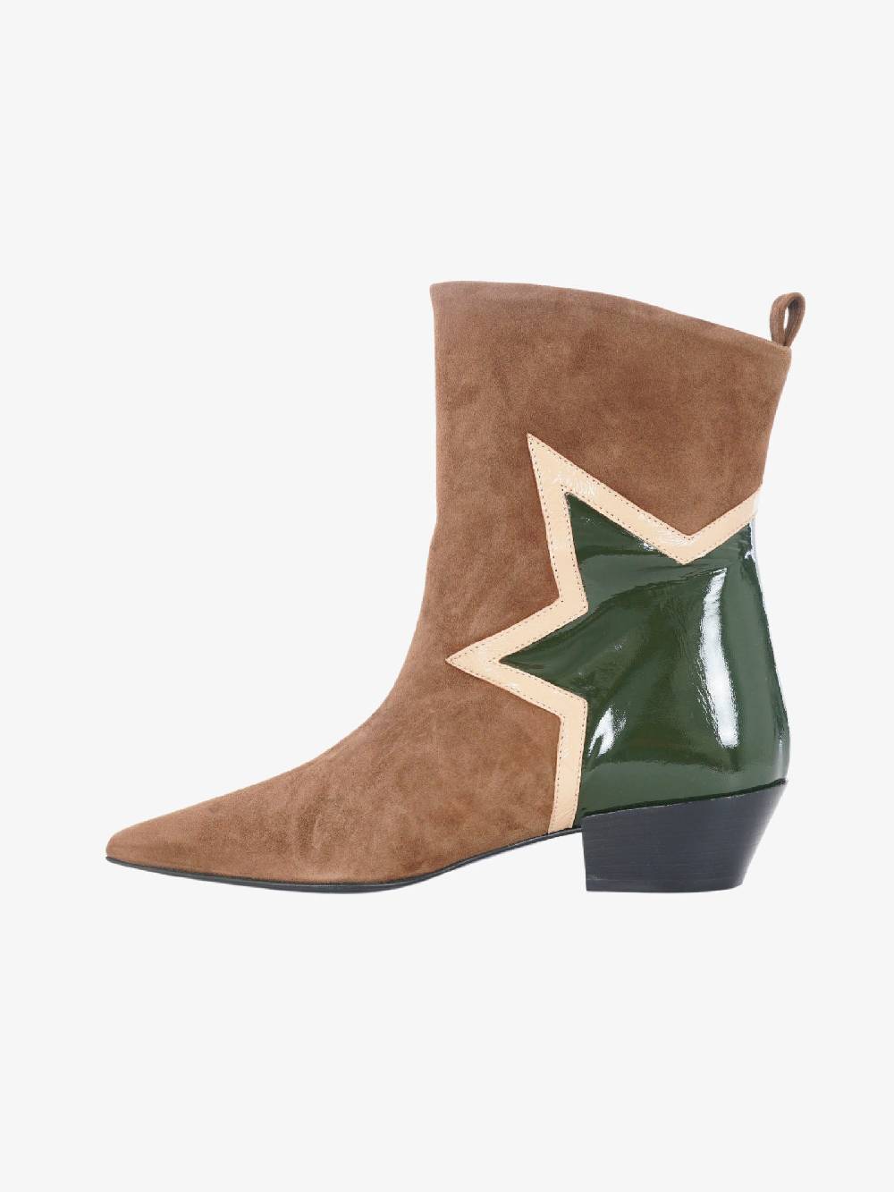 MARC ELLIS Stivaletti Texani MT-257 Donna Camoscio Bruciato