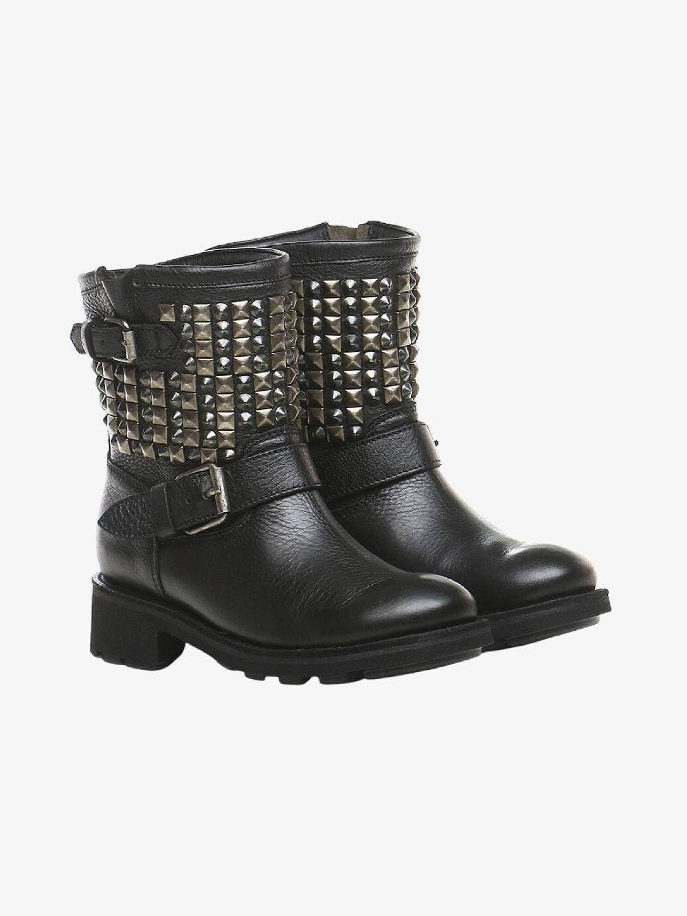 ASH Stivaletto Con Borchie TENNESSE01 Donna In Pelle Nero