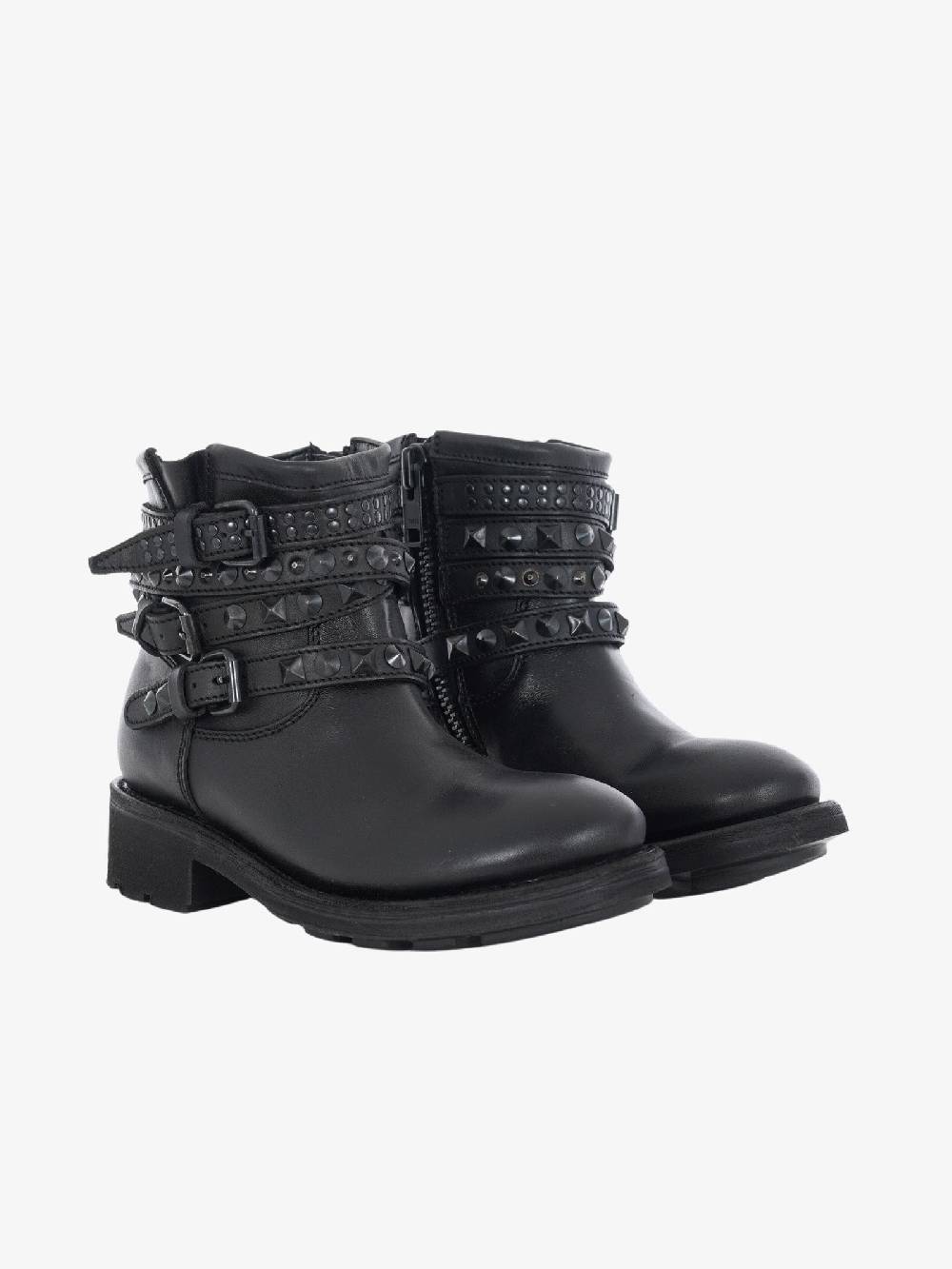 ASH Stivaletto Con Fibbia TATUM04 Donna In Pelle Nero