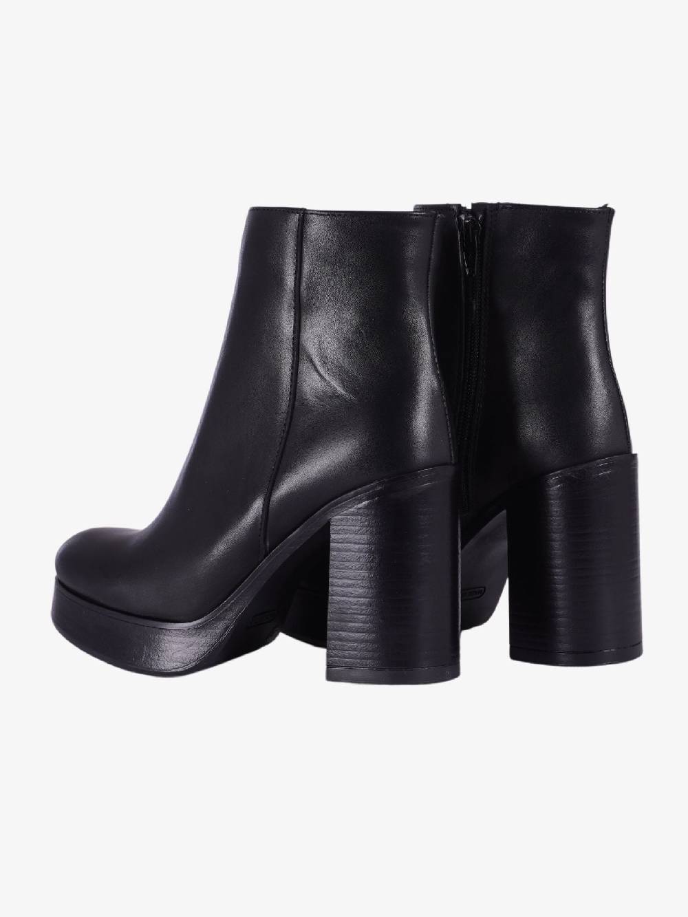 GIANLUCA GIORDANO Stivaletto In Pelle Con Plateau Donna Nero