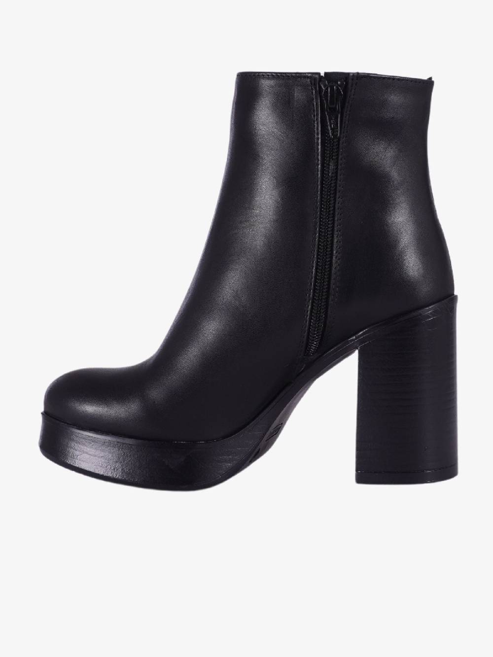 GIANLUCA GIORDANO Stivaletto In Pelle Con Plateau Donna Nero