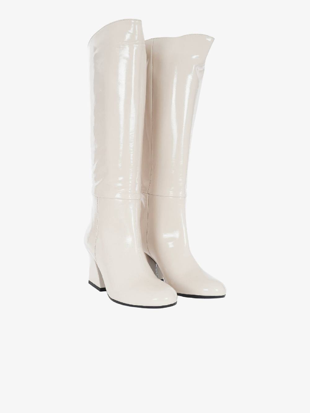 MARC ELLIS Stivali Al Ginocchio MT-232 Donna In Pelle Lucida Bianco