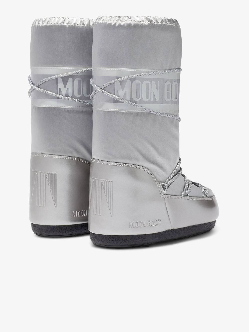 MOON BOOT Stivali Icon Glance Donna In Raso 002 Argento