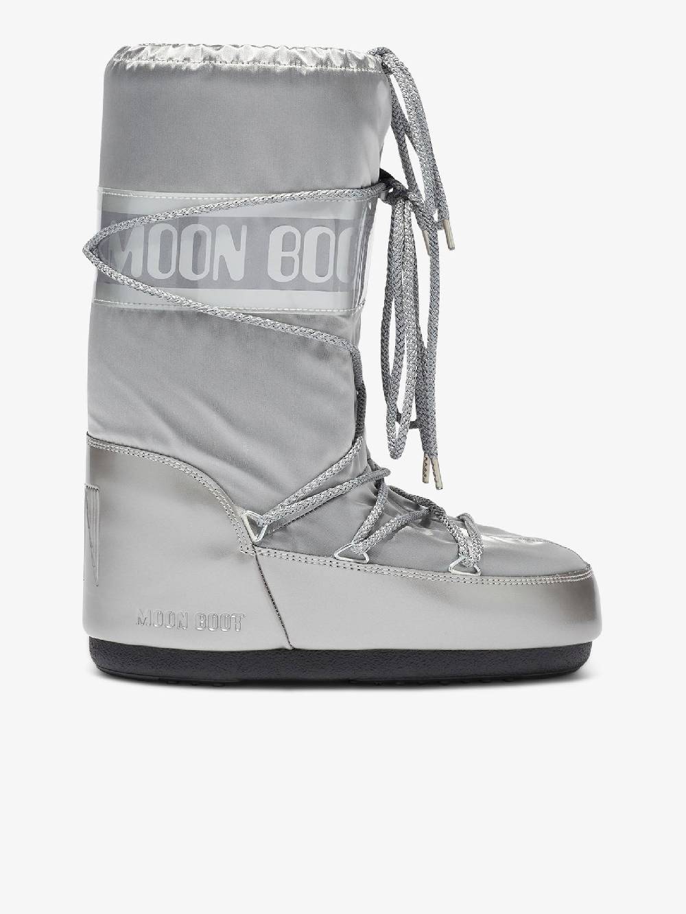 MOON BOOT Stivali Icon Glance donna in raso 002 argento