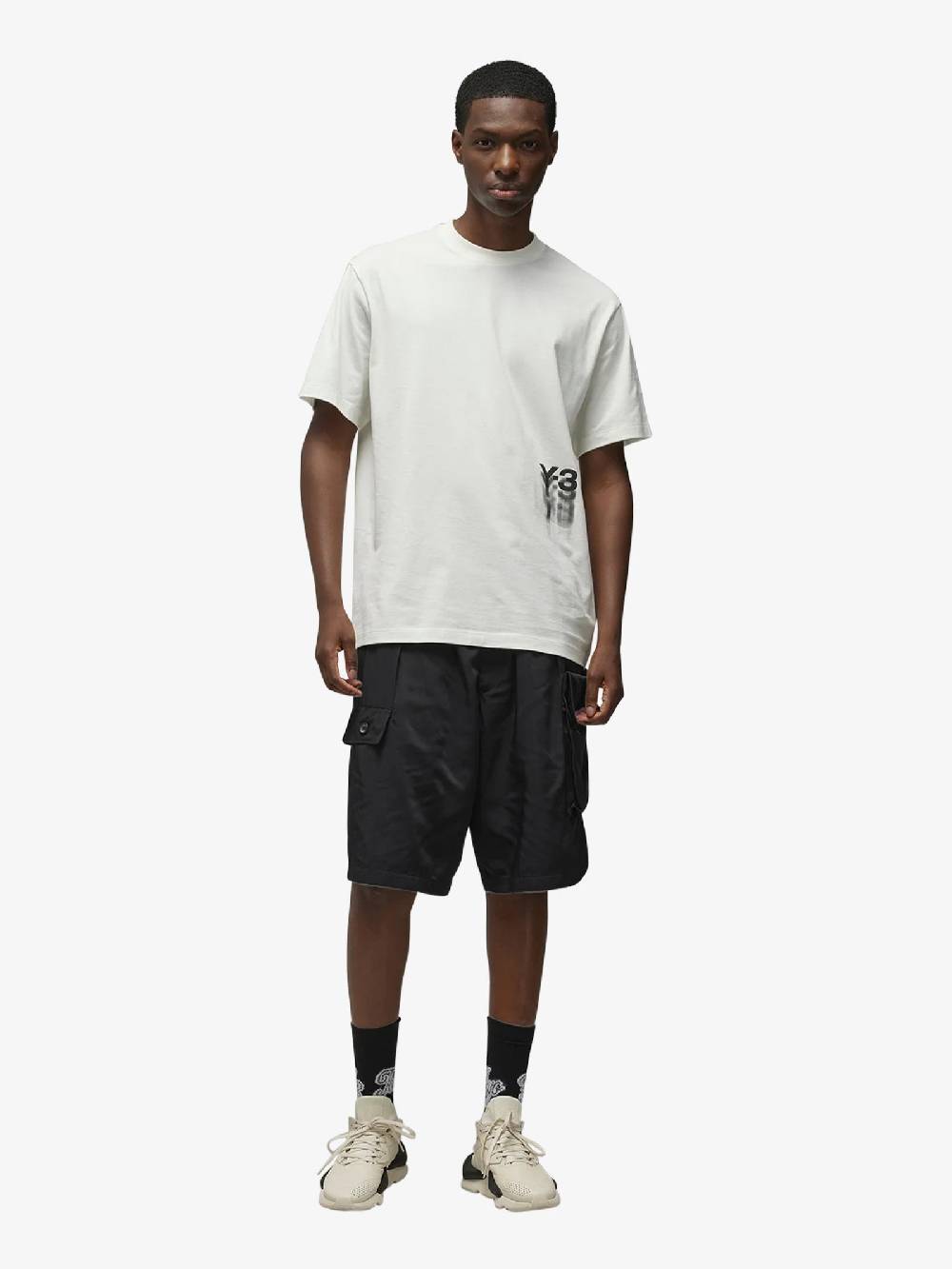 Y-3 T-Shirt A Maniche Corte Ampia Graphic IZ3123 Unisex Bianco