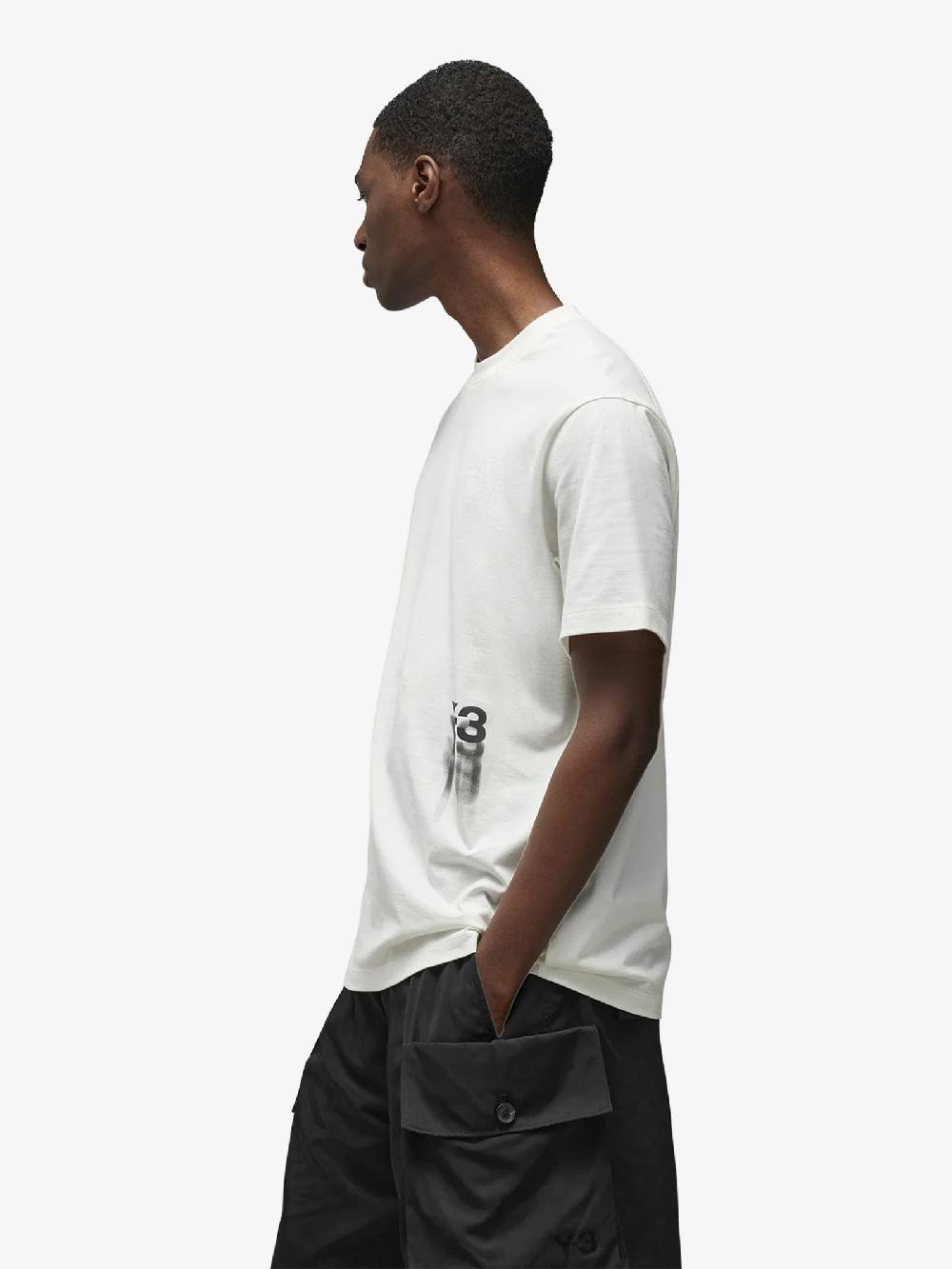 Y-3 T-Shirt A Maniche Corte Ampia Graphic IZ3123 Unisex Bianco