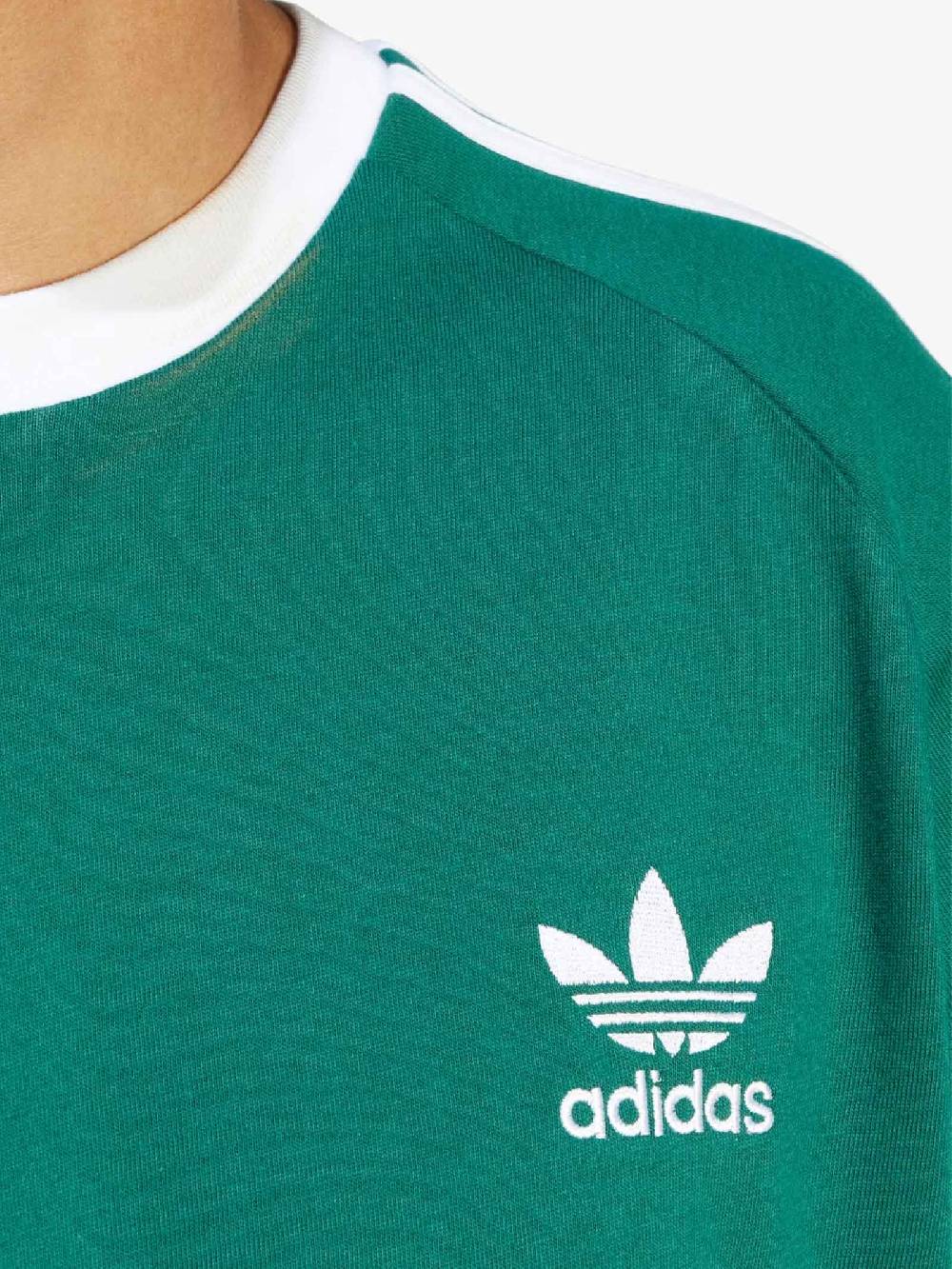 ADIDAS T-shirt Adicolor Classic 3-Stripes IM9387 Uomo In Cotone Verde/bianco