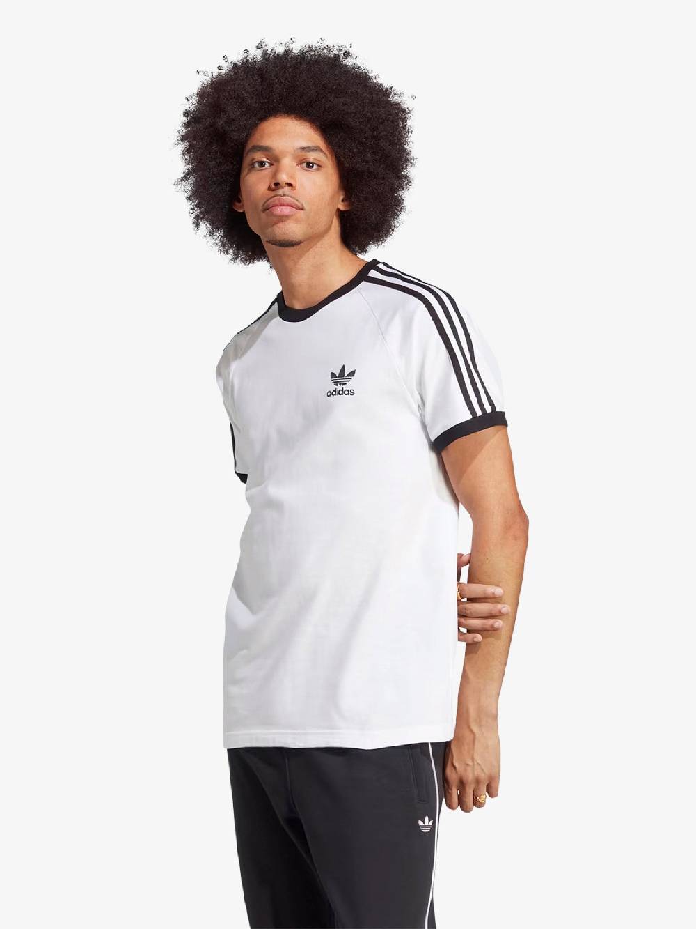 ADIDAS T-shirt Adicolor Classic 3-Stripes Uomo Bianco/nero