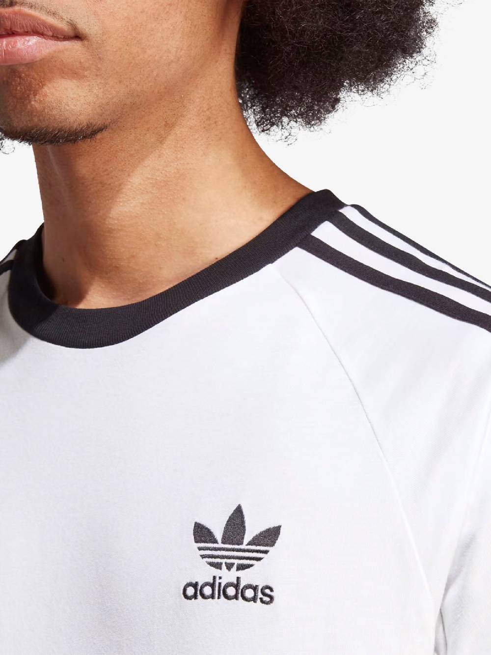 ADIDAS T-shirt Adicolor Classic 3-Stripes Uomo Bianco/nero