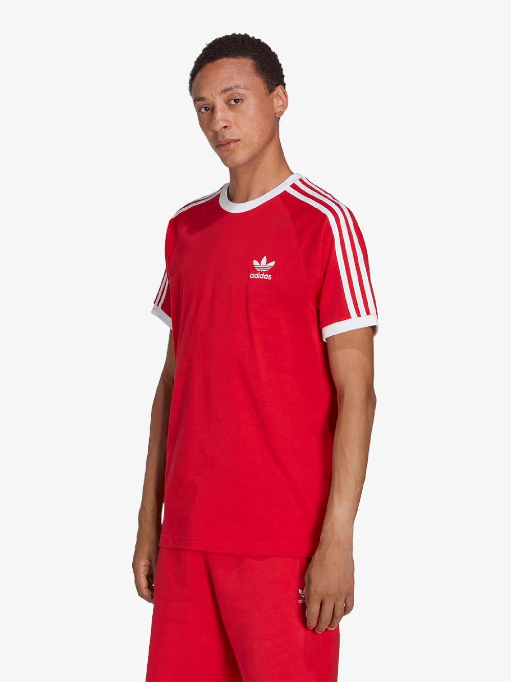 ADIDAS T-shirt Adicolor Classic 3-Stripes Uomo Rosso/bianco