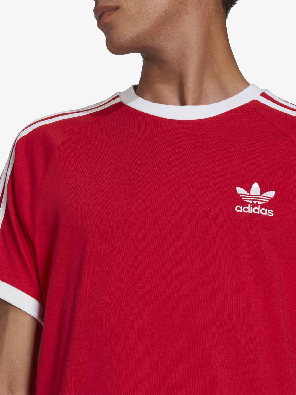 ADIDAS T-shirt Adicolor Classic 3-Stripes Uomo Rosso/bianco